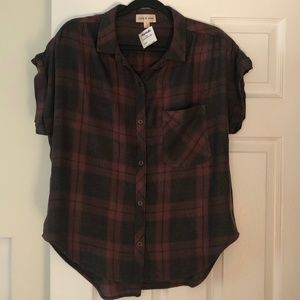 Cloth and Stone Plaid Button Up Shirt